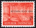 Karet overprinted Bentjana Alam 1961