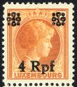surcharge on Luxembourg Stamp