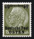 Overprint OSTEN Over Hindenburg