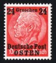 Overprint OSTEN Over Hindenburg