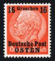 Overprint OSTEN Over Hindenburg