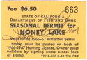 Seasonal Permit for Honey Lake