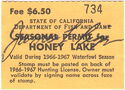 Seasonal Permit for Honey Lake