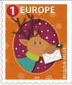 Reindeer with Letter Right + Top Imperforate