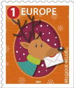 Reindeer with Letter Right + Bottom Imperforate