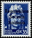 Vittorio Emanuele III - Ovpt. Repubblica Sociale Italiana