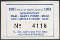 Non-Resident Small Game License and Habitat License