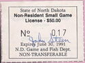 Non-Resident Small Game License