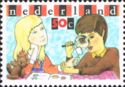 Girl and Boy with Stamp Album