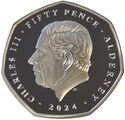 50 Pence (150th Anni. of birth of Winston Churchill - 1/10 Oz.)