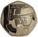 50 Pence (150th Anni. of birth of Winston Churchill - 1 Oz.)
