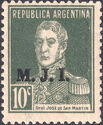José Francisco de San Martín (1778-1850), ovpt. " M.J.I."