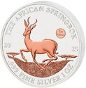 25 Francs (Springbok 2025 - Ceramic and Rose gold)
