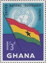 Ghana Flag and UN Emblem