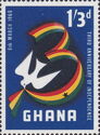 Ghana Flag Forming "3" and Swallow