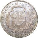 8 Reales (Lima Mint, 10Ds 20Gs, REPUB. PERUANA)