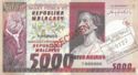5,000 Francs = 1,000 Ariary