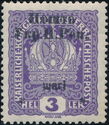 Austrian stamp with black overprint