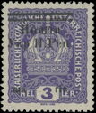 Austrian stamp with black overprint