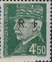 Marshall Petain overprint R.F.