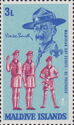 Lord Baden-Powell, boy scout saluting and drummer