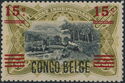 M'pozo Bridge typographic overprint "CONGO BELGE" surcharged
