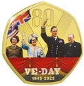 50 Cents (VE Day 80 - Royal Balcony Wave - Gilded)