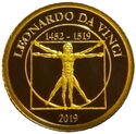 ½ Dollars (500th years of Leonardo da Vinci - Vitruvian Man - Au. 0.585)