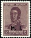 JosĂ© Francisco de San MartĂn (1778-1850) (overprint "M.I.")