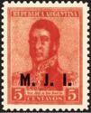 José Francisco de San Martín (1778-1850), ovpt. " M.J.I."