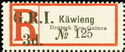 Registration Label for Käwieng - Surcharged