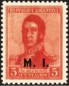 JosĂ© Francisco de San MartĂn (1778-1850) (overprint "M.I.")