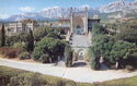 Alupka Palace. View of the palace and Mount Ai-Petri