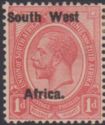 King George V, overprinted in English