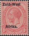 King George V, overprinted in Afrikaans