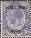 King George V, overprinted in English