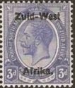 King George V, overprinted in Afrikaans