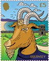 Royal Golden Guenrsey Goat - Blue Sweater