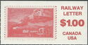 $1 Red with depiction of 4c Canadian Stamp