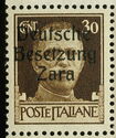 Italian Stamp Overprinted Deutsche Besetzung Zara