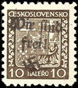 Czechoslovak Coat of Arms, overprinted