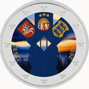 2 Euro (Centenary of the Foundation of the Independent Baltic States. Coloured 14)