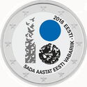 2 Euro (First centenary of the Estonian Republic. Coloured 13)