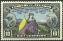 "Liberty" carrying flag of Ecuador