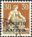 Helvetia with Sword (SDN overprint)