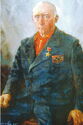 V.P. Karpov (1931-2014). Portrait of Hero of the Soviet Union sapper G.I.Guzanov
