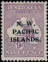 Kangaroo and Map - Overprinted