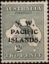 Kangaroo and Map - Overprinted