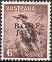 Kookaburra, overprinted B.C.O.F. JAPAN 1946