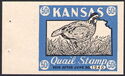 Bobwhite quail (Colinus virginianus) and map of Kansas